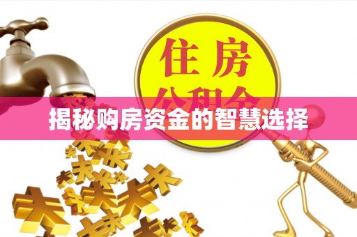 商水揭秘购房资金的智慧选择