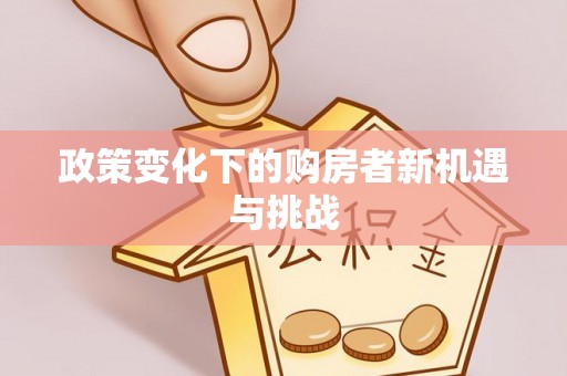 商水政策变化下的购房者新机遇与挑战