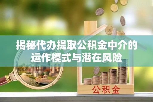 商水揭秘代办提取公积金中介的运作模式与潜在风险